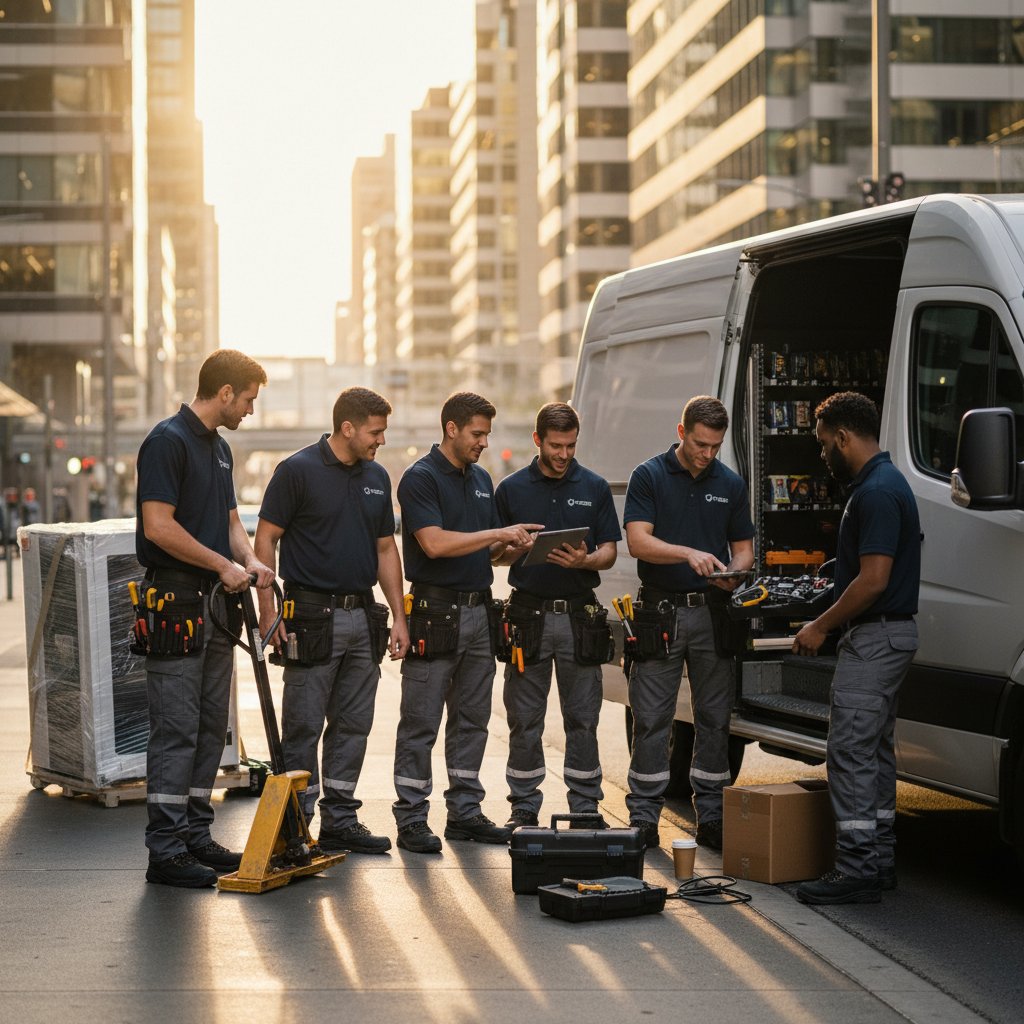 Gebomu vending machine installation team in London