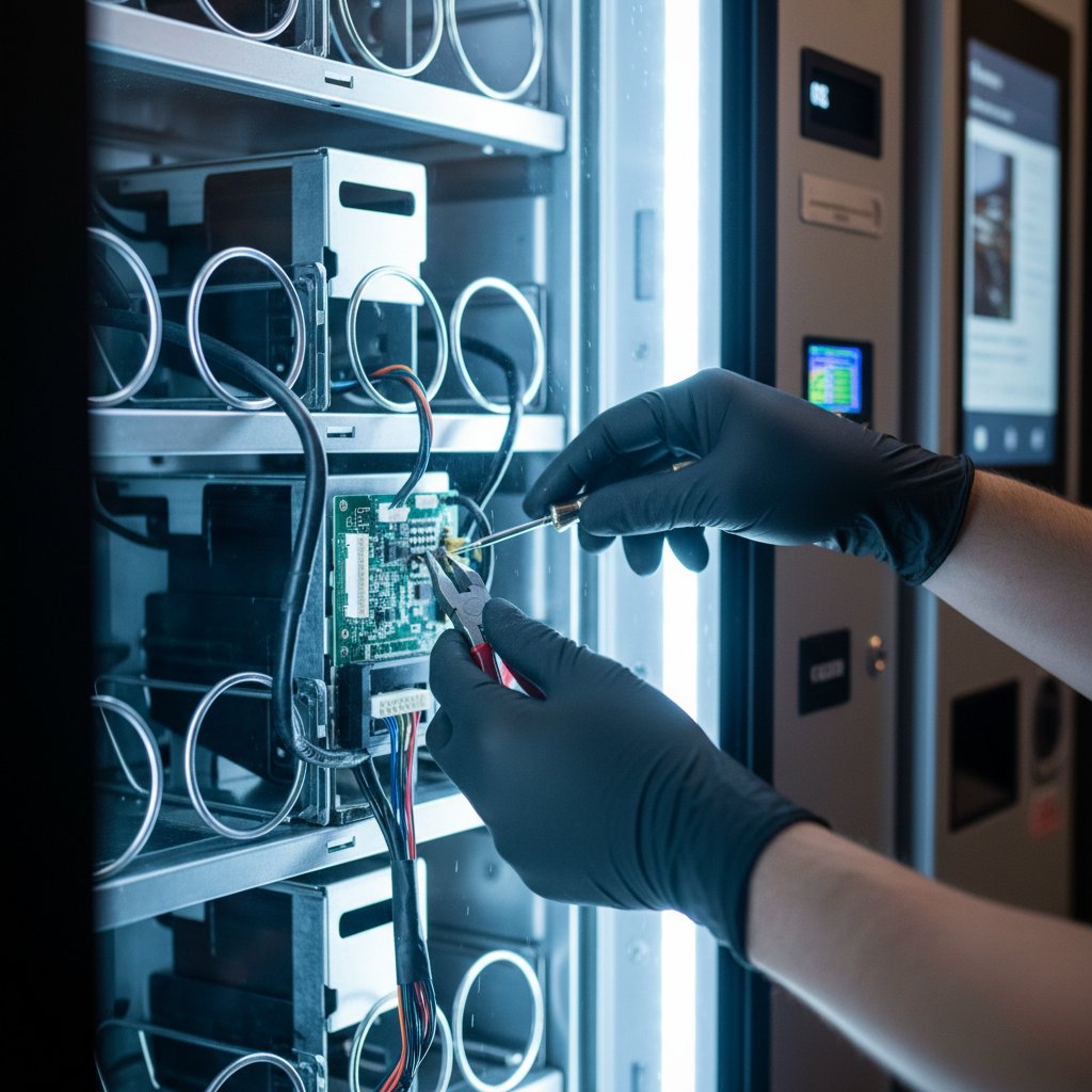 Modern vending machines installed by Gebomu